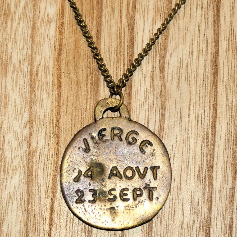 Vintage Virgo Zodiac Necklace Astrology Mermaid August September VIERGE French - Picture 4 of 5